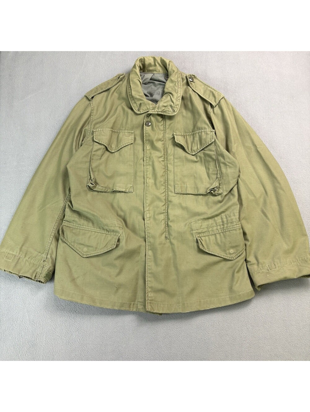 Vintage 70s Alpha Industries Cold Weather Field Coat Size Medium Green